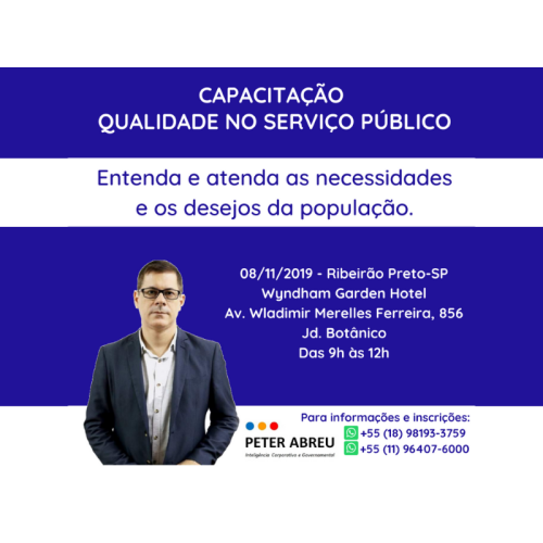 QUALIDADE NO SERVIÇO PÚBLICO - Câmaras - Ribeirão Preto - novembro 2019