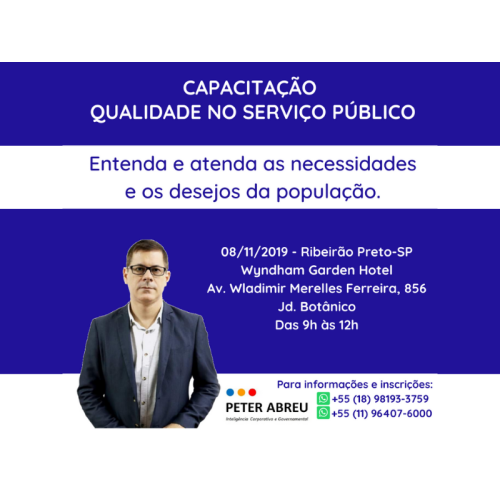 QUALIDADE NO SERVIÇO PÚBLICO - Ribeirão Preto - novembro 2019