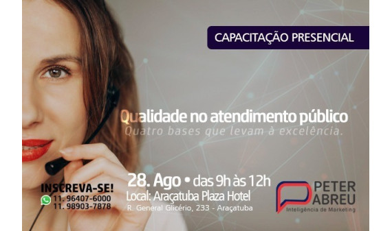CAPACITAÇÃO PRESENCIAL: QUALIDADE NO ATENDIMENTO PÚBLICO CAPACITAÇÃO PRESENCIAL: QUALIDADE NO ATENDIMENTO PÚBLICO
