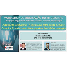 WORKSHOP COMUNICAÇÃO INSTITUCIONAL - 31 DE OUTUBRO DE 2025 - SÃO JOSÉ DO RIO PRETO/SP