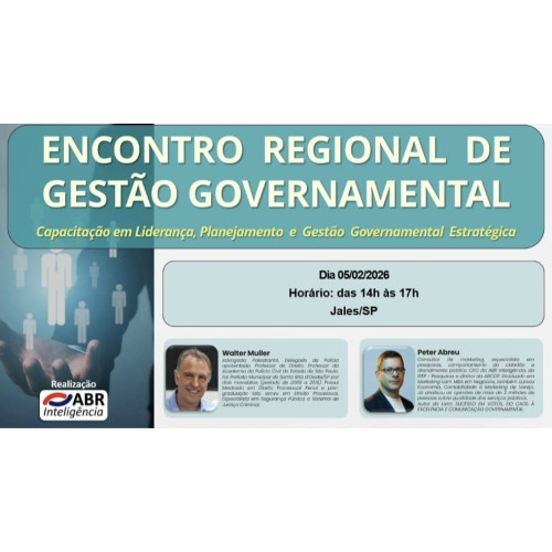 ENCONTRO REGIONAL DE GESTÃO GOVERNAMENTAL - 05 DE FEVEREIRO DE 2026 - JALES/SP