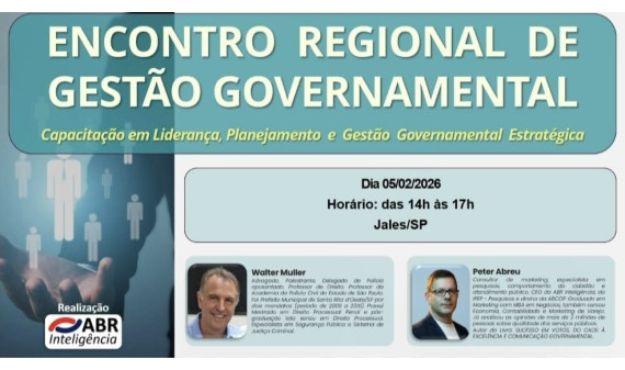 ENCONTRO REGIONAL DE GESTÃO GOVERNAMENTAL - 05 DE FEVEREIRO DE 2026 - JALES/SP