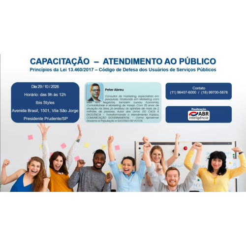 CAPACITAÇÃO - EXCELÊNCIA EM ATENDIMENTO PÚBLICO  - 29 DE OUTUBRO DE 2026 - PRESIDENTE PRUDENTE/SP