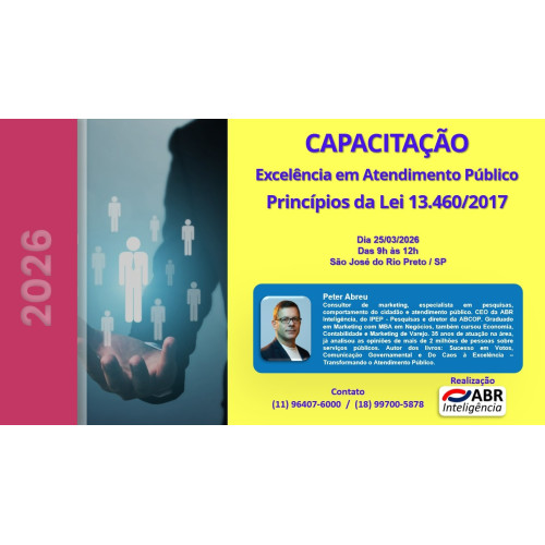 CAPACITAÇÃO - EXCELÊNCIA EM ATENDIMENTO PÚBLICO  - 25 DE MARÇO DE 2026 - SÃO JOSÉ DO RIO PRETO/SP